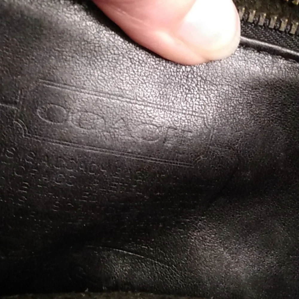 Coach Black Leather Top-Handle Crossbody with Gold Hardware